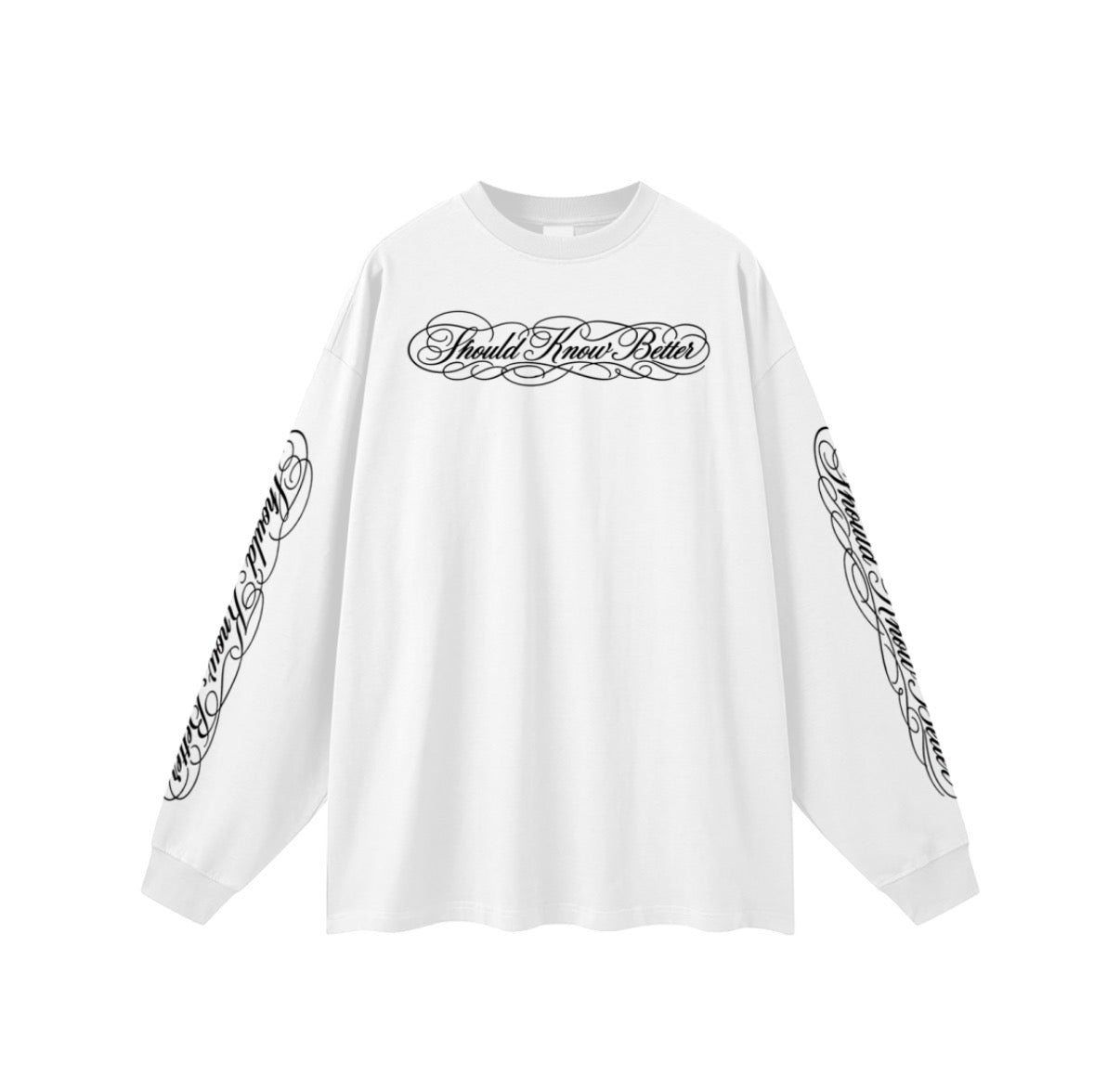 White SZN 001 SCRIPT long sleeve — ORIGINAL design